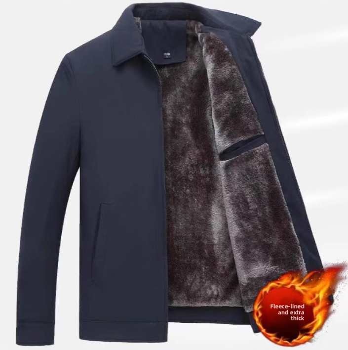 Men's Fleece Jacket Loose Casual Winter Coat