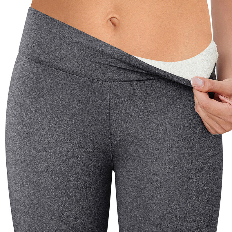 Fleece-Lined Elastic Warm Leggings