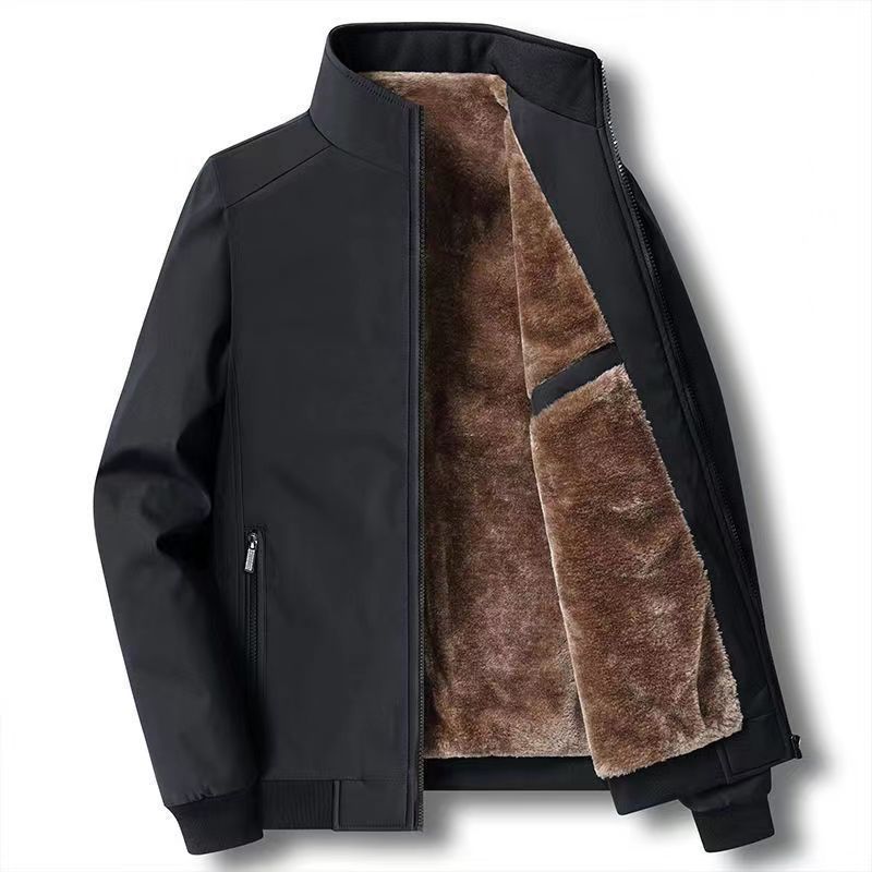 Men's Fleece Jacket Loose Casual Winter Coat