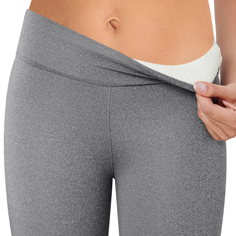 Fleece-Lined Elastic Warm Leggings