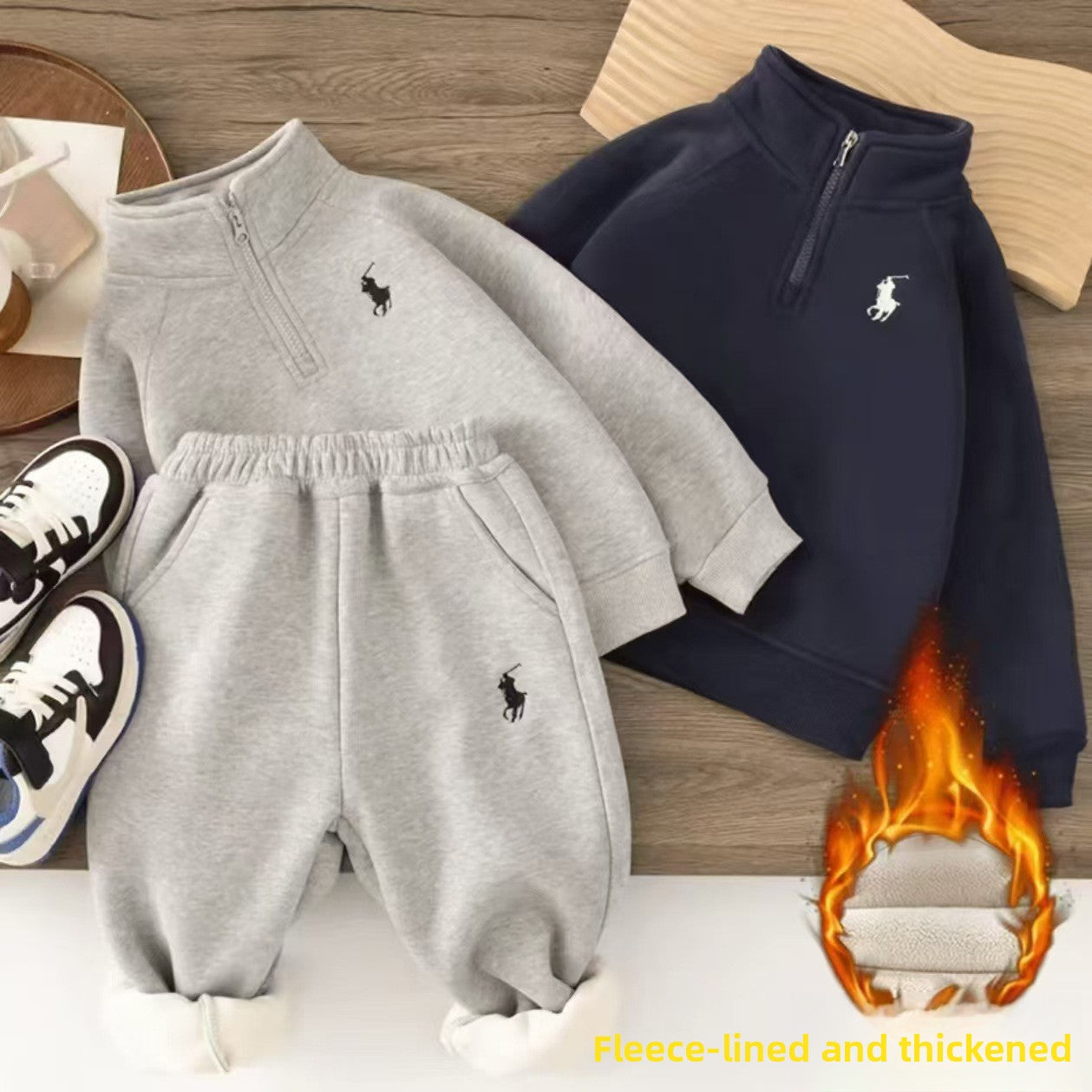 Children's fleece pullover sweater