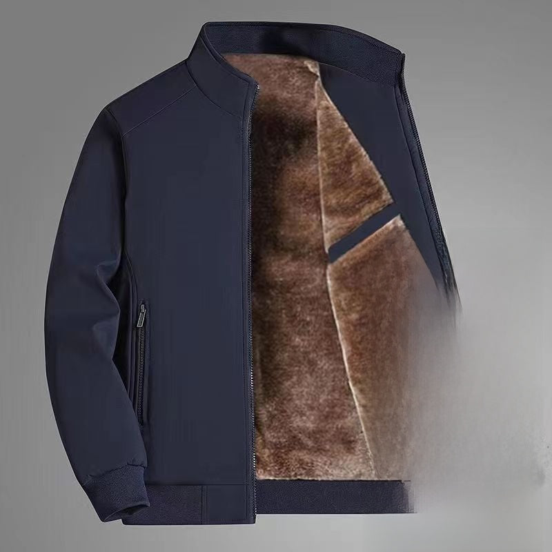 Men's Fleece Jacket Loose Casual Winter Coat