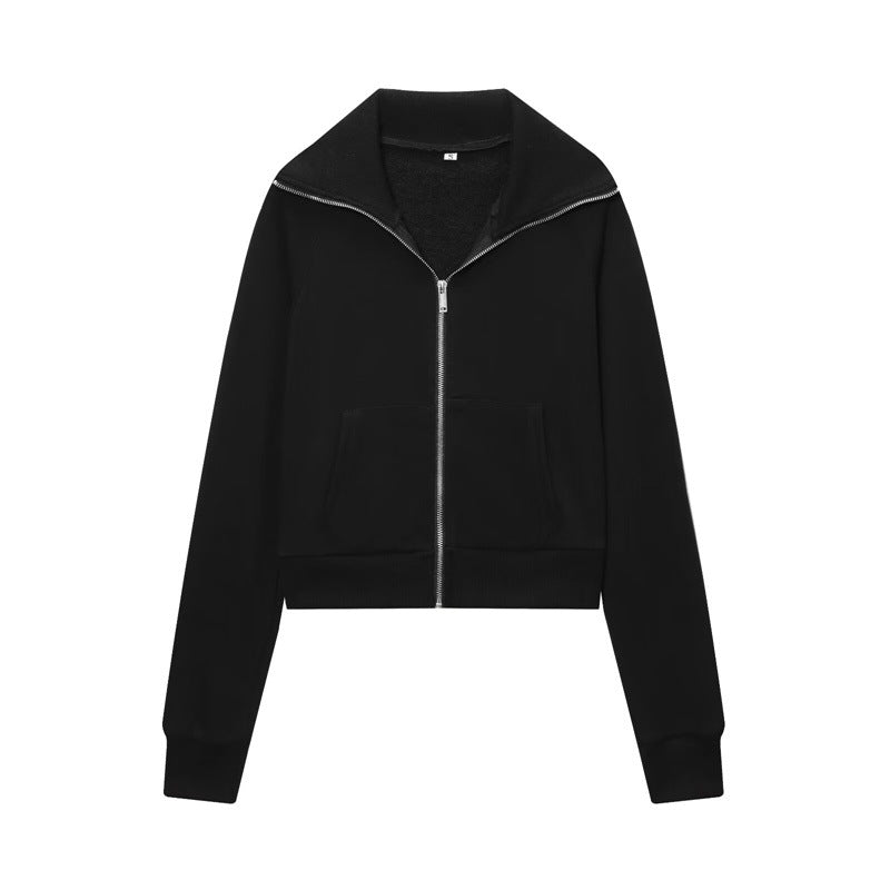 Fleece Jacket with High Waist Flare Pants Set