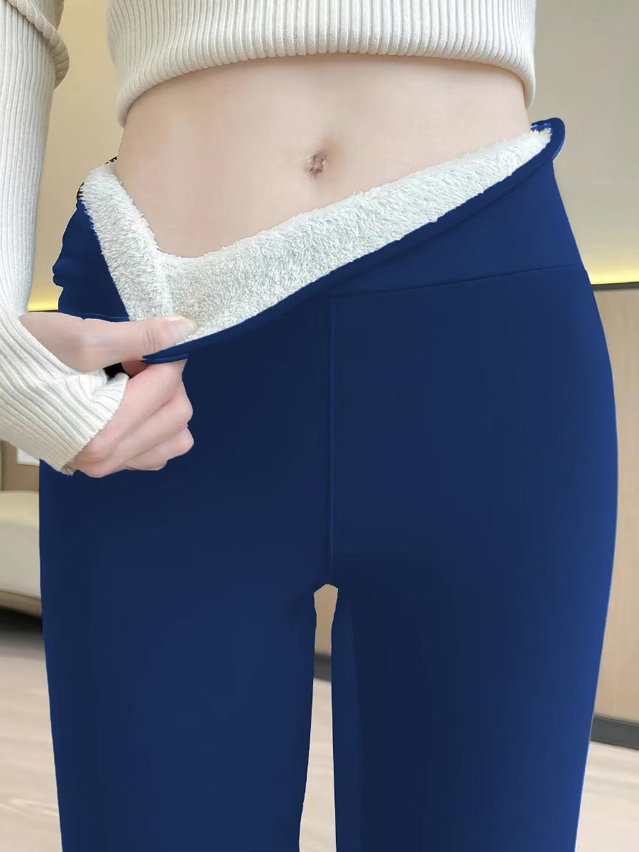 Fleece-Lined Elastic Warm Leggings
