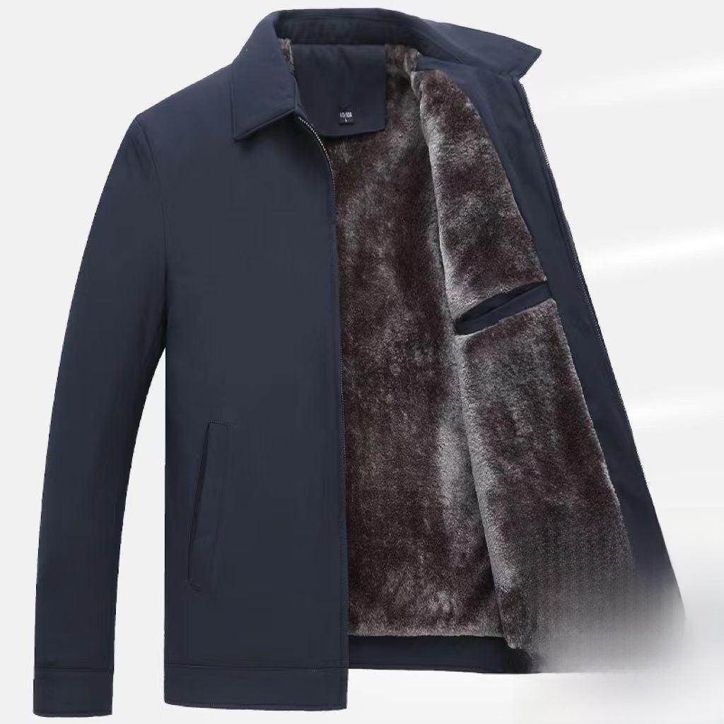 Men's Fleece Jacket Loose Casual Winter Coat